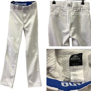 Mizuno Girls White Softball 2 Pocket Pants Youth Medium 24 26